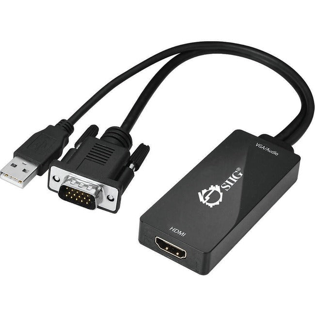 VGA to HDMI Adapter - SIIG Portable VGA USB Audio to HDMI Converter | TeciSoft CE-VG0U11-S1