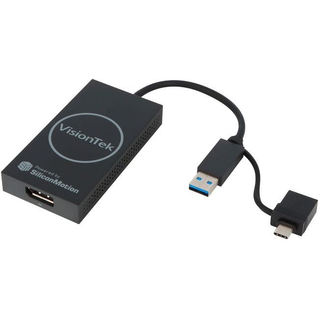 Vt80 Usb To Displayport Adapter,4K 30Hz Usb-C / Usb-3.0 Bus Powered