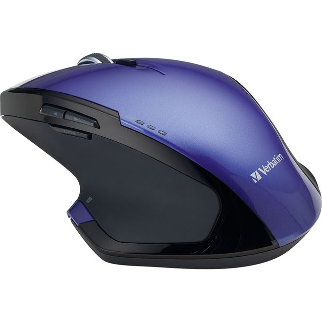 Verbatim Wireless Desktop 8-Button Deluxe Blue Led Mouse - Purple