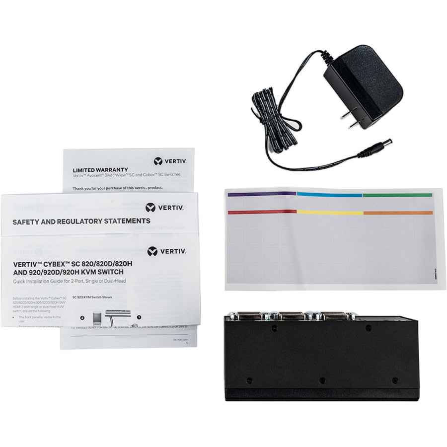 Vertiv Cybex SC900 Secure Desktop KVM Switch |2 Port Dual-Head | DVI-I |TAA SC920-001