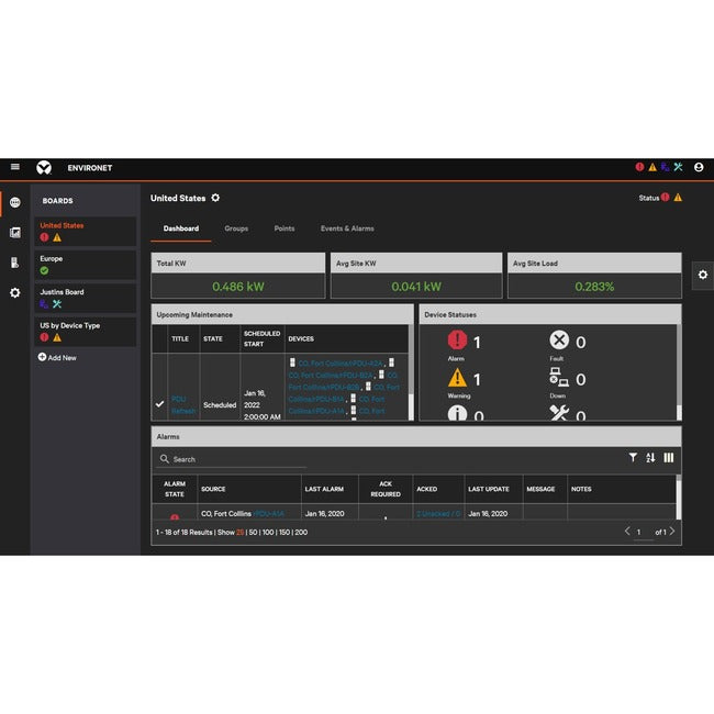 Vertiv Environet Alert Data Center Monitoring 1000 Device License ENVA-DEV-1000