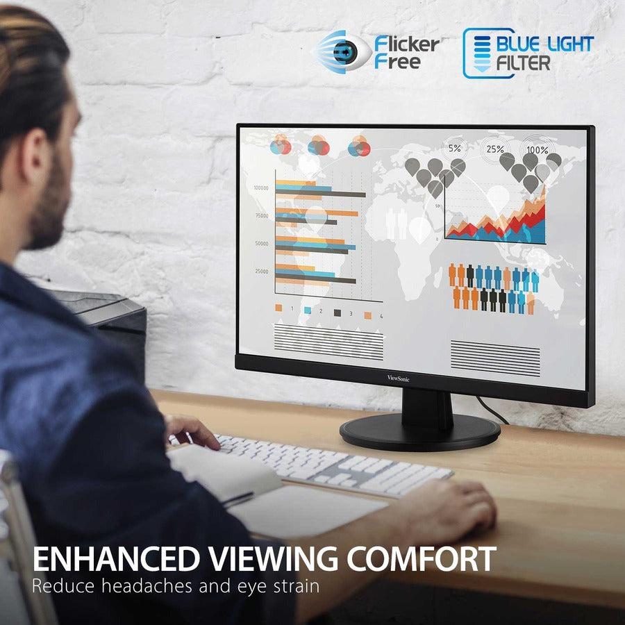 ViewSonic VA2747-MH 27" Frameless 1080p Monitor - FreeSync HDMI VGA Display | TechSoft