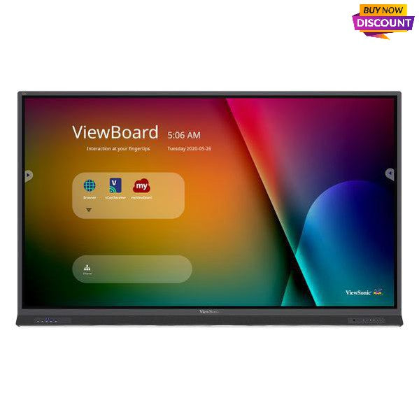 Viewsonic Ifp7552 Touch Screen Monitor 190.5 Cm (75") 3840 X 2160 Pixels Dual-Touch Black