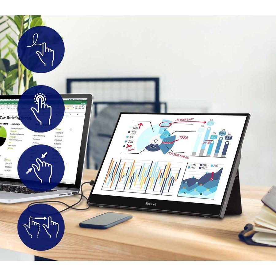 Viewsonic Id1655 Touch Screen Monitor 39.6 Cm (15.6") 1920 X 1080 Pixels Multi-Touch Silver