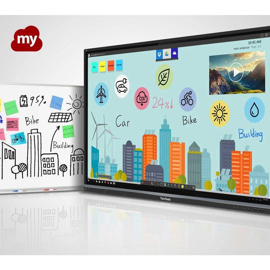 Viewsonic Ifp8650 Interactive Whiteboard 2.18 M (86") 3840 X 2160 Pixels Touchscreen Black