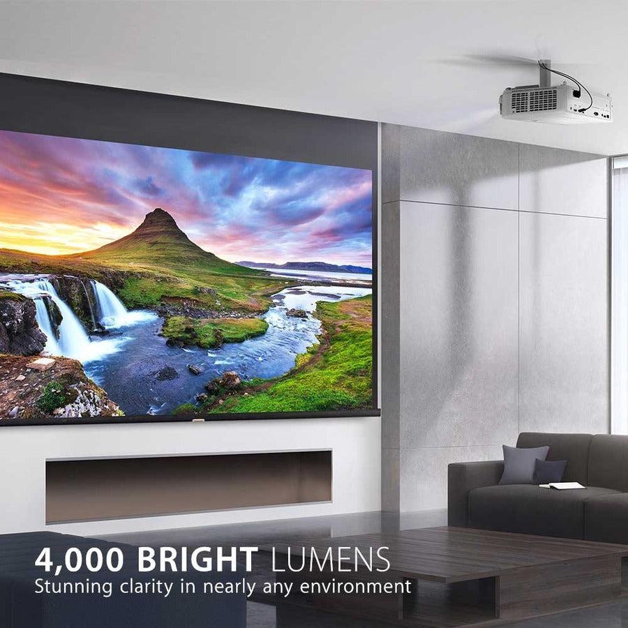 Viewsonic Px748-4K Data Projector Short Throw Projector 4000 Ansi Lumens Dlp 2160P (3840X2160) White