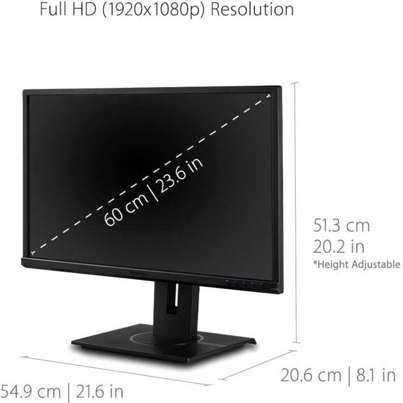 Viewsonic Vg Series Vg2440 Computer Monitor 61 Cm (24") 1920 X 1080 Pixels Full Hd Led Black