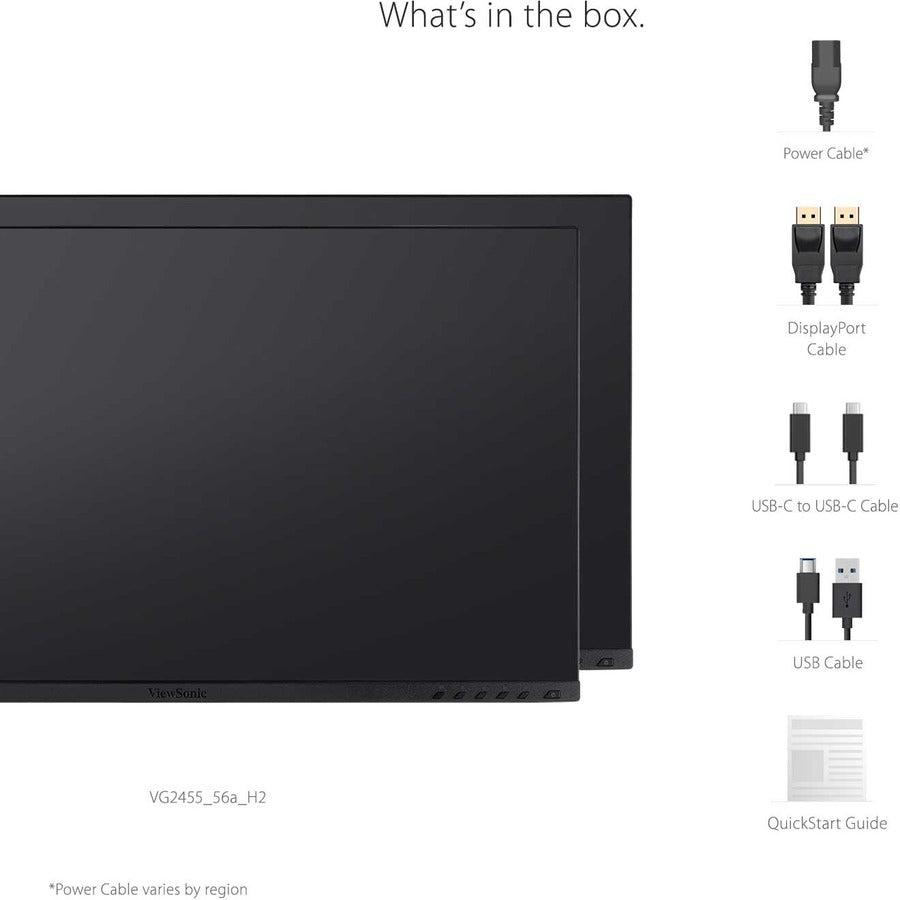 Viewsonic Vg Series Vg2455_56A_H2 61 Cm (24") 1920 X 1080 Pixels Full Hd Black