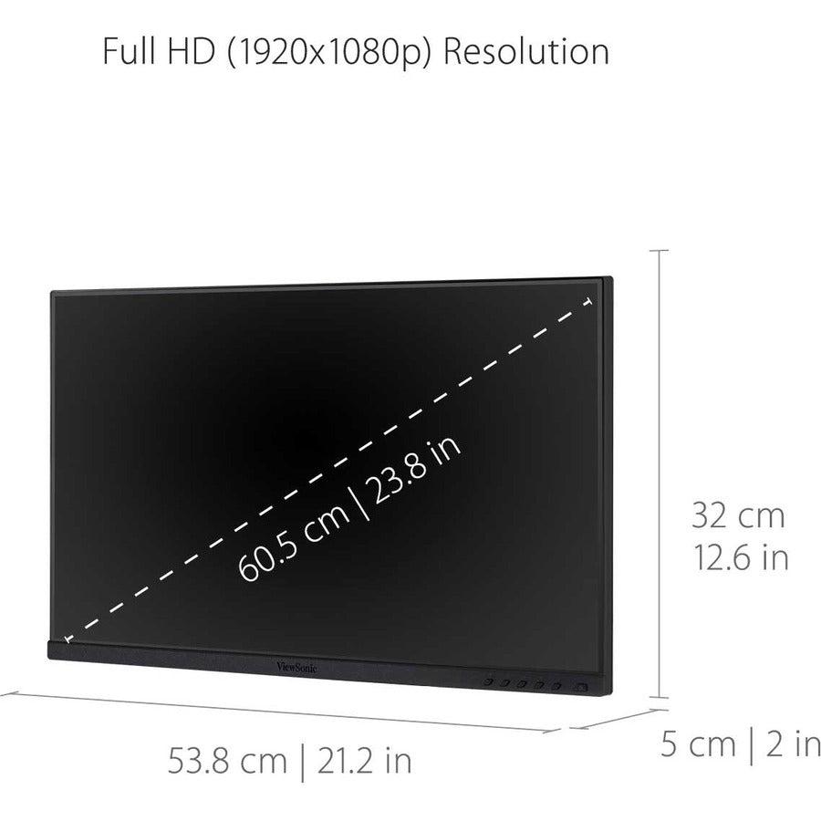 Viewsonic Vg Series Vg2455_56A_H2 61 Cm (24") 1920 X 1080 Pixels Full Hd Black