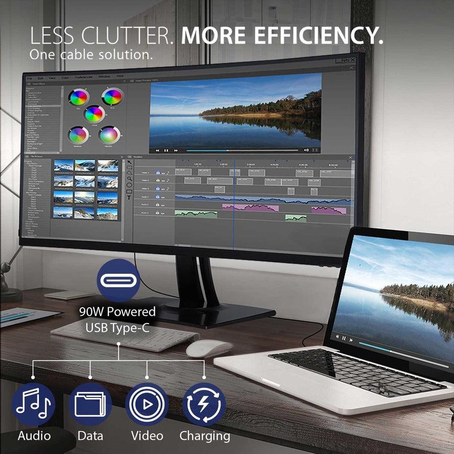 Viewsonic Vp3881A Computer Monitor 96.5 Cm (38") 3840 X 1600 Pixels Quad Hd+ Led Black