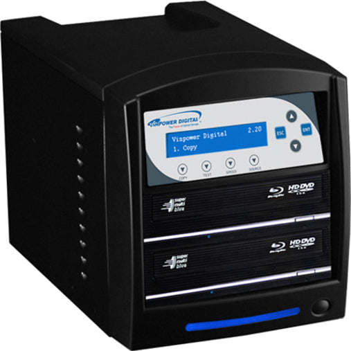 Vinpower Digital SharkBluCP Blu-ray/DVD/CD Tower Duplicator (Supports BD CopyProtection) SHARKBLUCP-S2T-BK