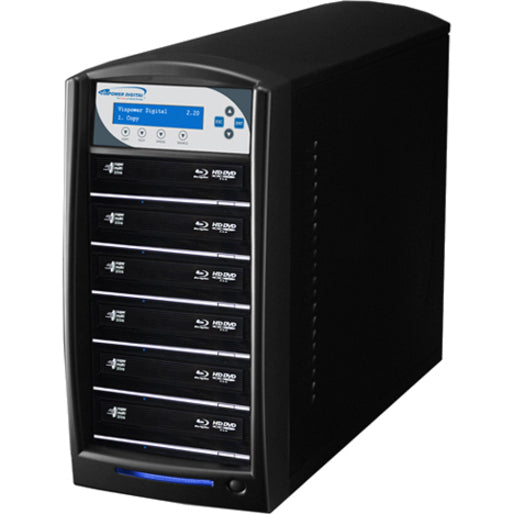 Vinpower Digital SharkBluCP Blu-ray/DVD/CD Tower Duplicator (Supports BD CopyProtection) SHARKBLUCP-S6T-BK
