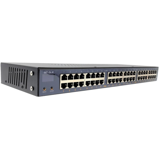 Visiontek Poe Injector - Gigabit 24 Port Ieee 802.3Bt On Board Oled Managed Poe Injector - No Power Supply