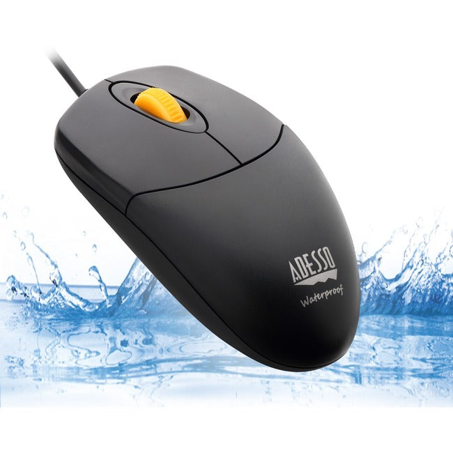 Waterproof Mouse W/ Mag Scroll,Medical Grade Usb Black