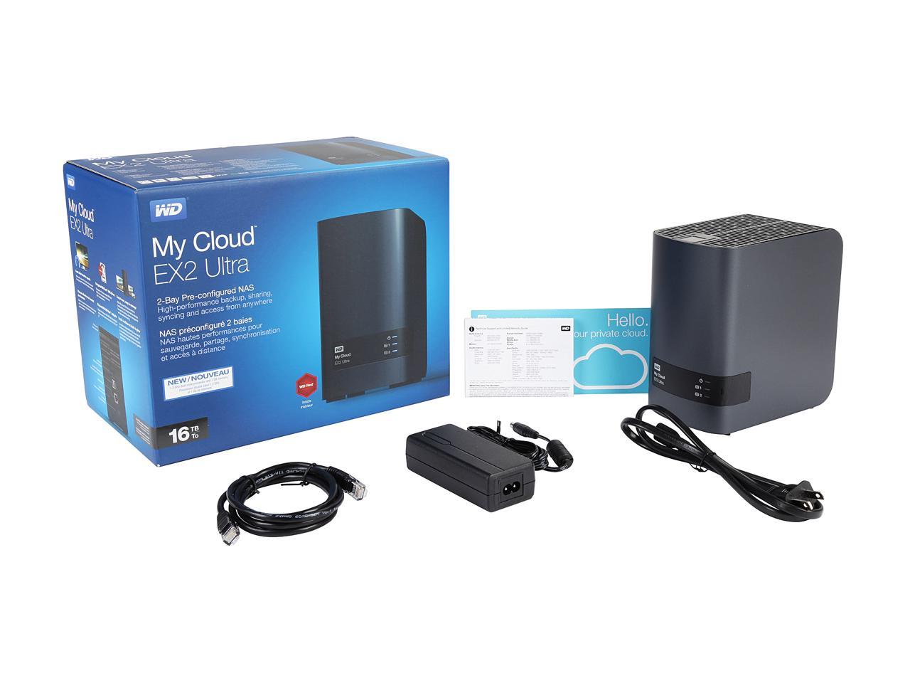 Wd 16Tb My Cloud Ex2 Ultra Nas - Network Attached Storage - Dual-Core Processor (Wdbvbz0160Jch-Nesn)