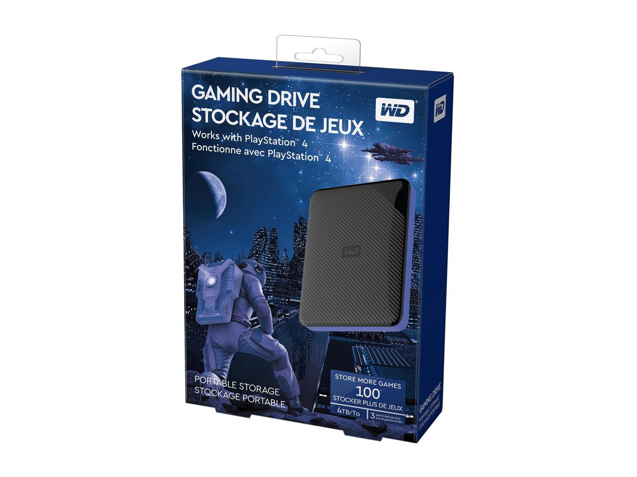 Wd 4Tb Gaming Drive Black External Hard Drive For Playstation/Xbox & Pc - Usb 3.0 (Wdbm1M0040Bbk-Wesn)