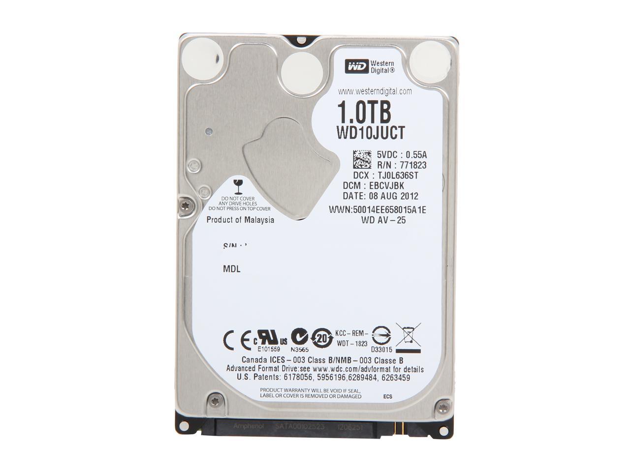 Wd Av-25 1Tb 5400 Rpm 16Mb Cache Sata 3.0Gb/S 2.5-Inch Internal Hard Drive - Wd10Juct