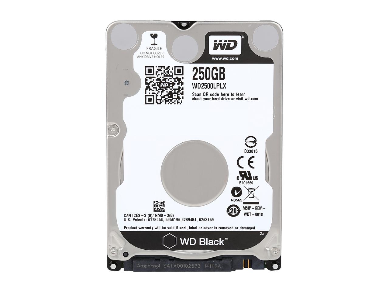 WD BLACK Mobile Hard Drive - Performance SATA 6Gb/s Internal Storage | Tecisoft WD2500LPLX