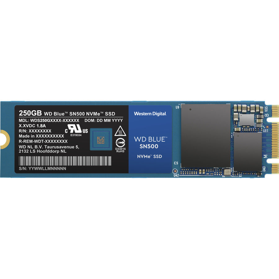 WD Blue SN500 WDS250G1B0C 250 GB Solid State Drive - M.2 2280 Internal - PCI Express (PCI Express 3.0 x2)