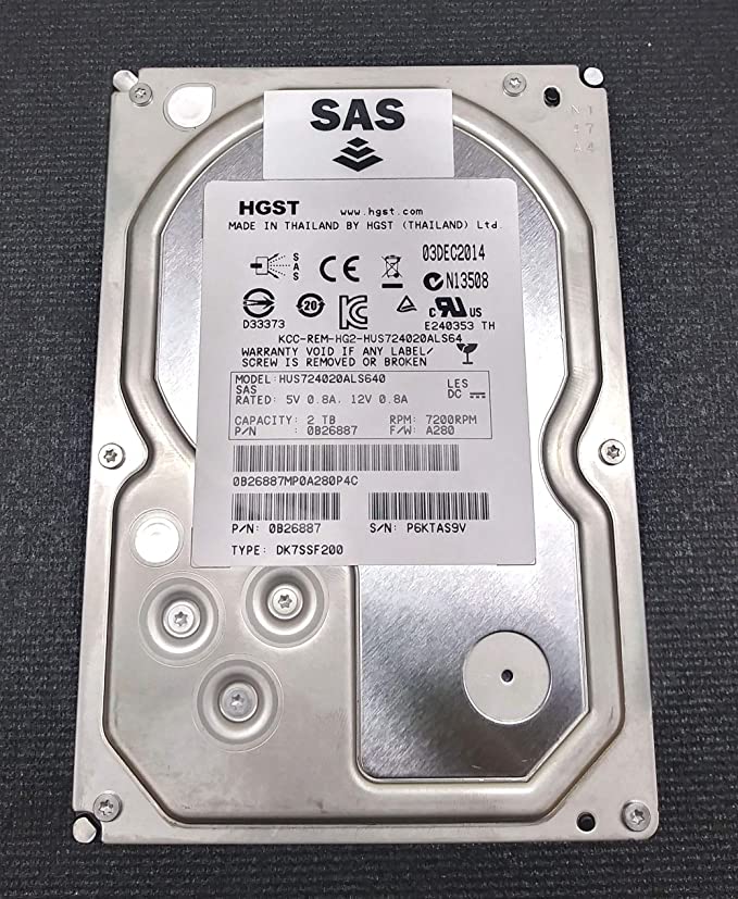 WD-IMSourcing Ultrastar 7K4000 HUS724020ALS640 2 TB Hard Drive - 3.5 Internal - SAS (6Gb/s SAS)"