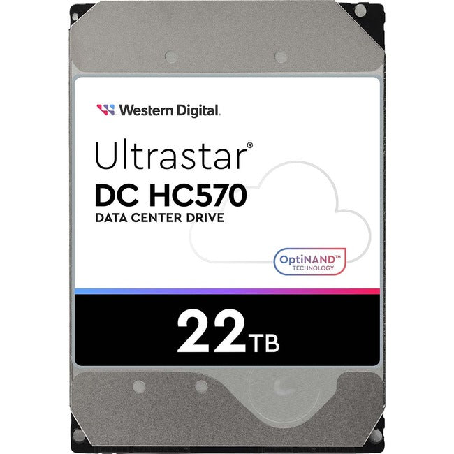 Wd Ultrastar Dc Hc570 Wuh722222Al5201 22 Tb Hard Drive - 3.5" Internal - Sas (12Gb/S Sas) - Conventional Magnetic Recording (Cmr) Method