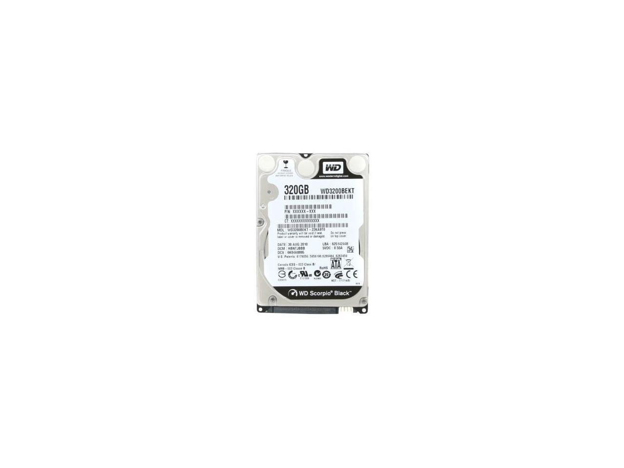 Wd Wd3200Bekt 320Gb 2.5" 7200Rpm/16Mb Sata2 Scopio Black