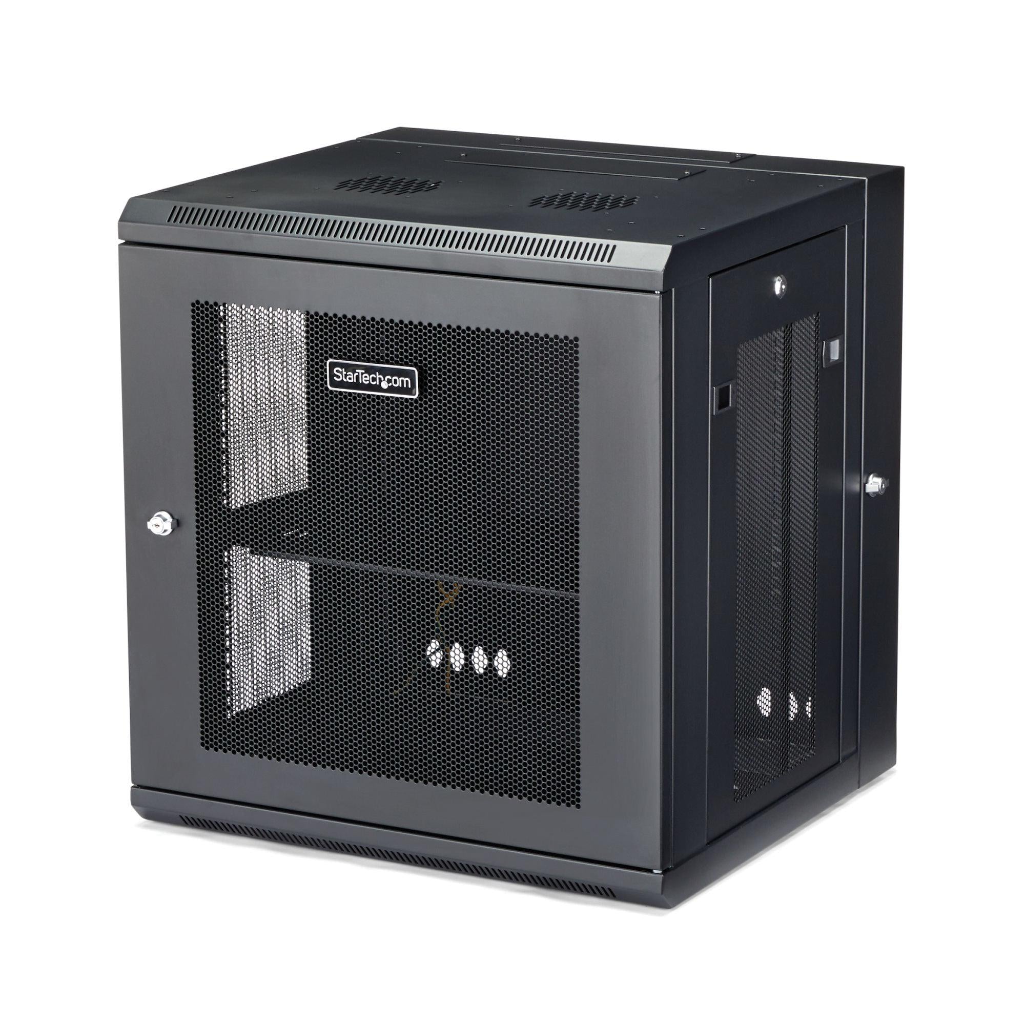 Wall Mount Network Cabinet - StarTech 12U Hinged Server Rack | Tecisoft RK12WALHM