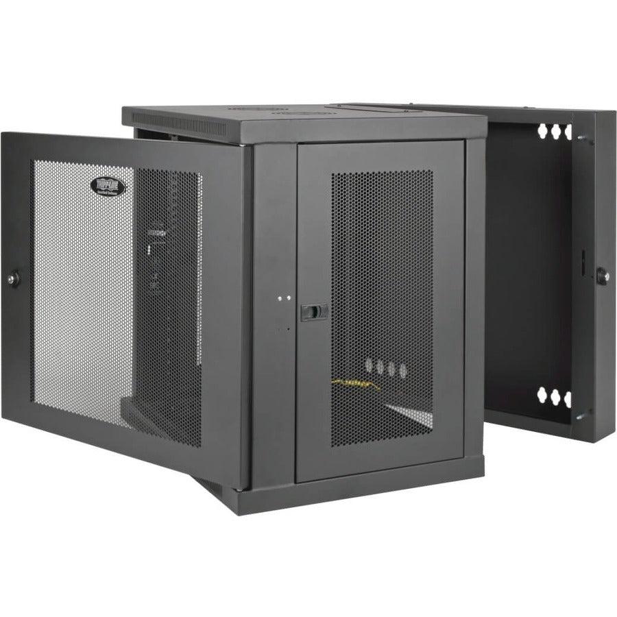 Wall Mount Rack 10U Enclosure - Low Profile Switch-Depth Cabinet | Tripp Lite SRW10US