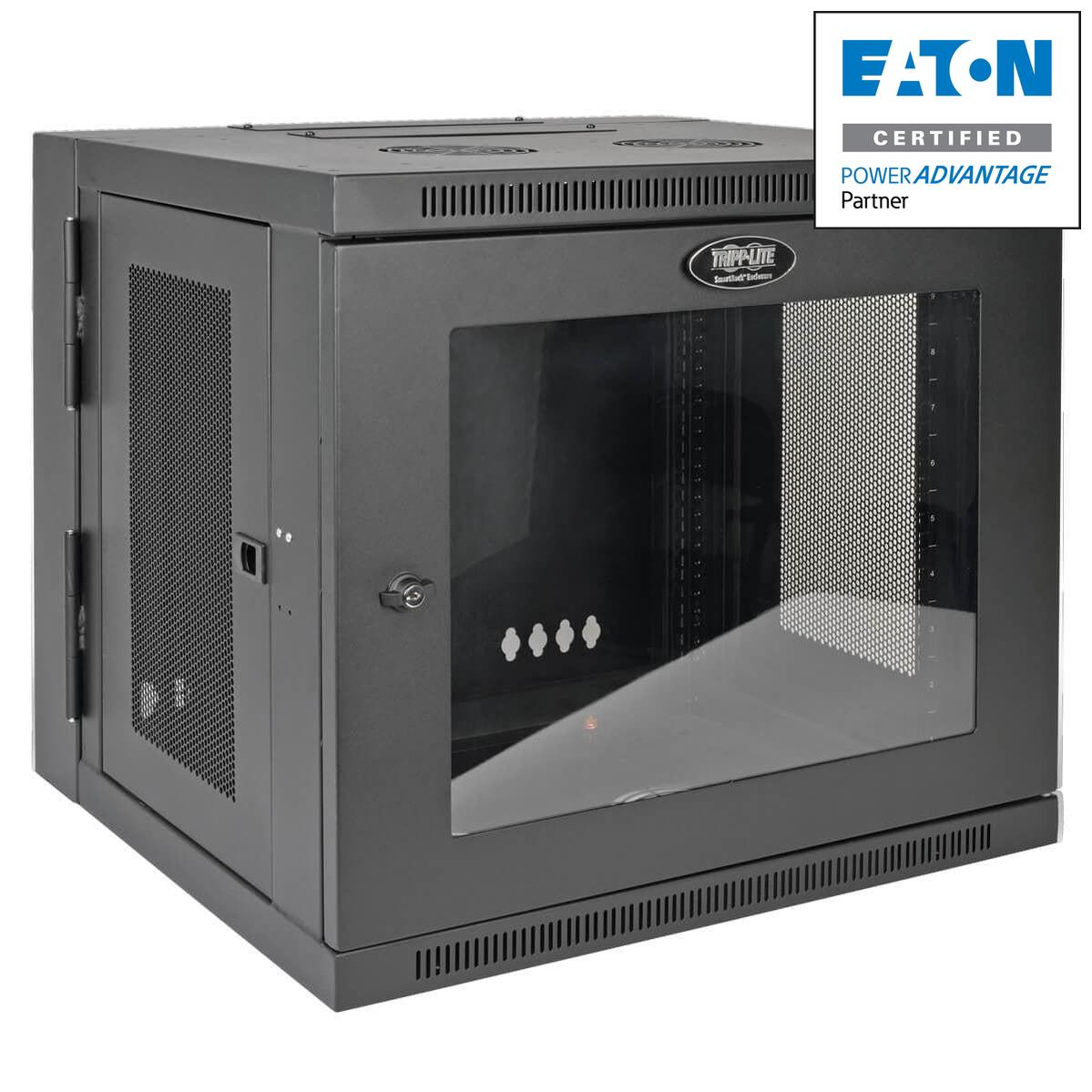 Wall Mount Rack Cabinet 10U - SmartRack Low-Profile Switch Enclosure | Tripp Lite by Eaton SRW10USG