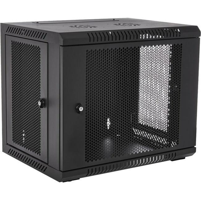 Wall Mount Rack Enclosure - 9U Vented Server Cabinet | V7 Racks RMWC9UV450-1N