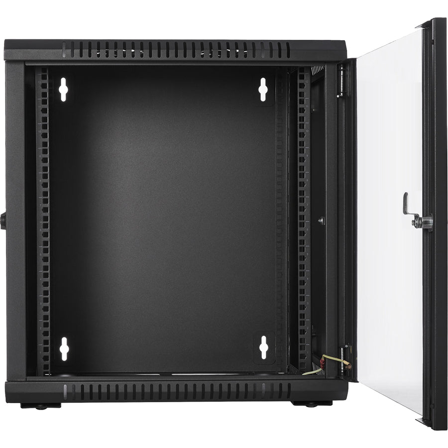 Wall Mount Rack Enclosure - V7 12U Glass Door Server Cabinet | Network Equipment RMWC12UG450-1N