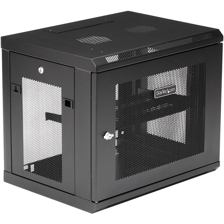 Wall Mount Server Rack - 9U Network Cabinet with Shelf | StarTech RK9WALM