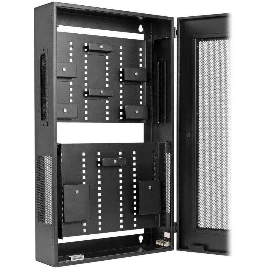 Wall Mount Structured Wiring Enclosure - 5U Low-Profile Network Cabinet | TecISoft SRWF10UMOD