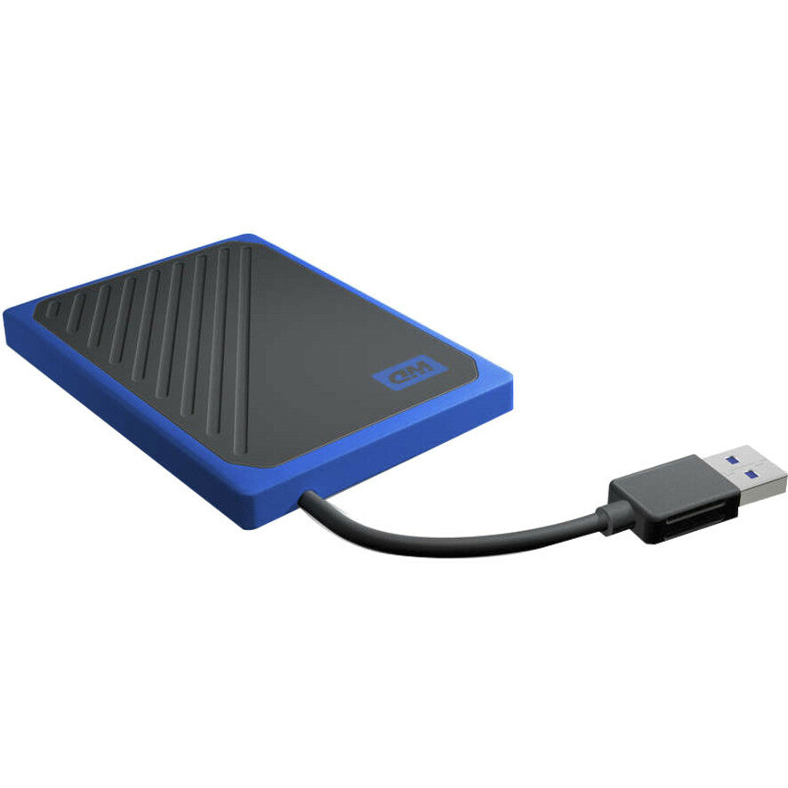 WD My Passport Go WDBMCG0010BBT-WESN 1 TB Portable Solid State Drive - External - Black, Cobalt