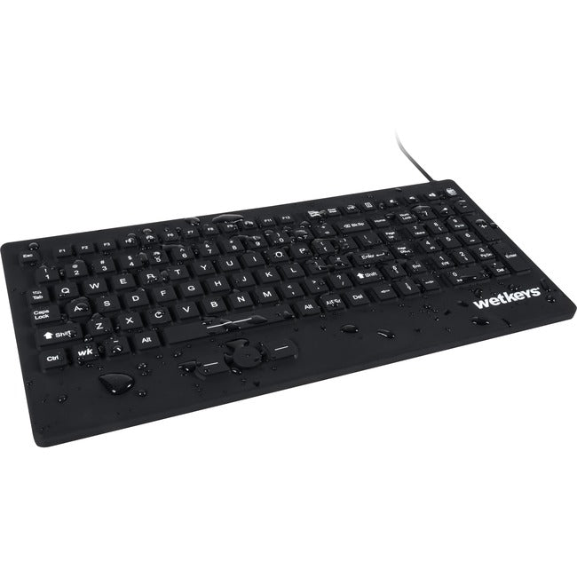 Wetkeys Rugged Waterproof Keyboard Track-Pointer