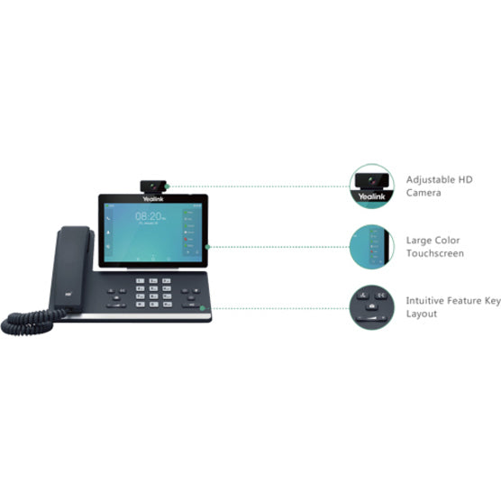 Yealink Vp59 Ip Phone - Corded/Cordless - Corded/Cordless - Dect, Wi-Fi, Bluetooth - Wall Mountable, Desktop - Classic Gray