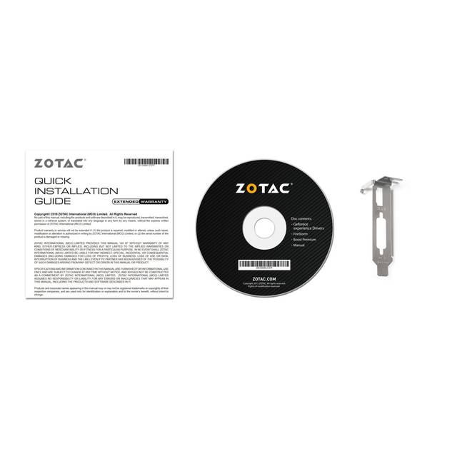 Zotac Nvidia Geforce Gt 1030 2Gb Gddr5 Dvi/Hdmi Pci-Express Video Card