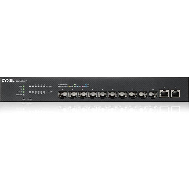 Zyxel 10-Port 10G Smart Managed Fiber Switch With 2 Multi-Gigabit Ports
