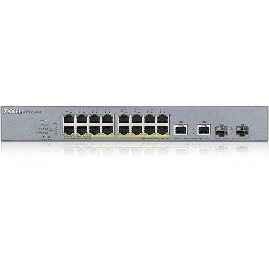 ZYXEL 16-port GbE Smart Managed PoE Switch with GbE Uplink GS1350-18HP