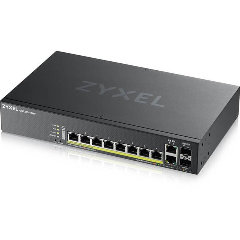 ZYXEL 8-port GbE L2 PoE Switch with GbE Uplink GS2220-10HP