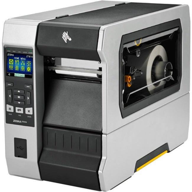 Zebra ZT610 Industrial Direct Thermal/Thermal Transfer Printer - Monochrome - Label Print - USB - Serial - Bluetooth ZT61046-T0101A0Z