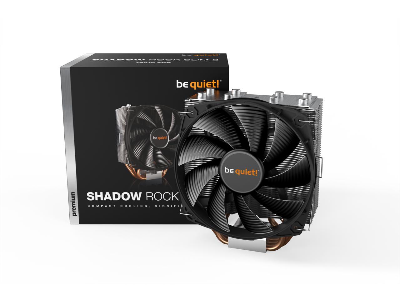 Be Quiet! Bk032 Shadow Rock Slim 2, 160W Tdp, Cpu Cooler , Intel-1200/2066/1150/1151/1155 /2011(-3) Square Ilm , Amd-Am4/Am3(+)