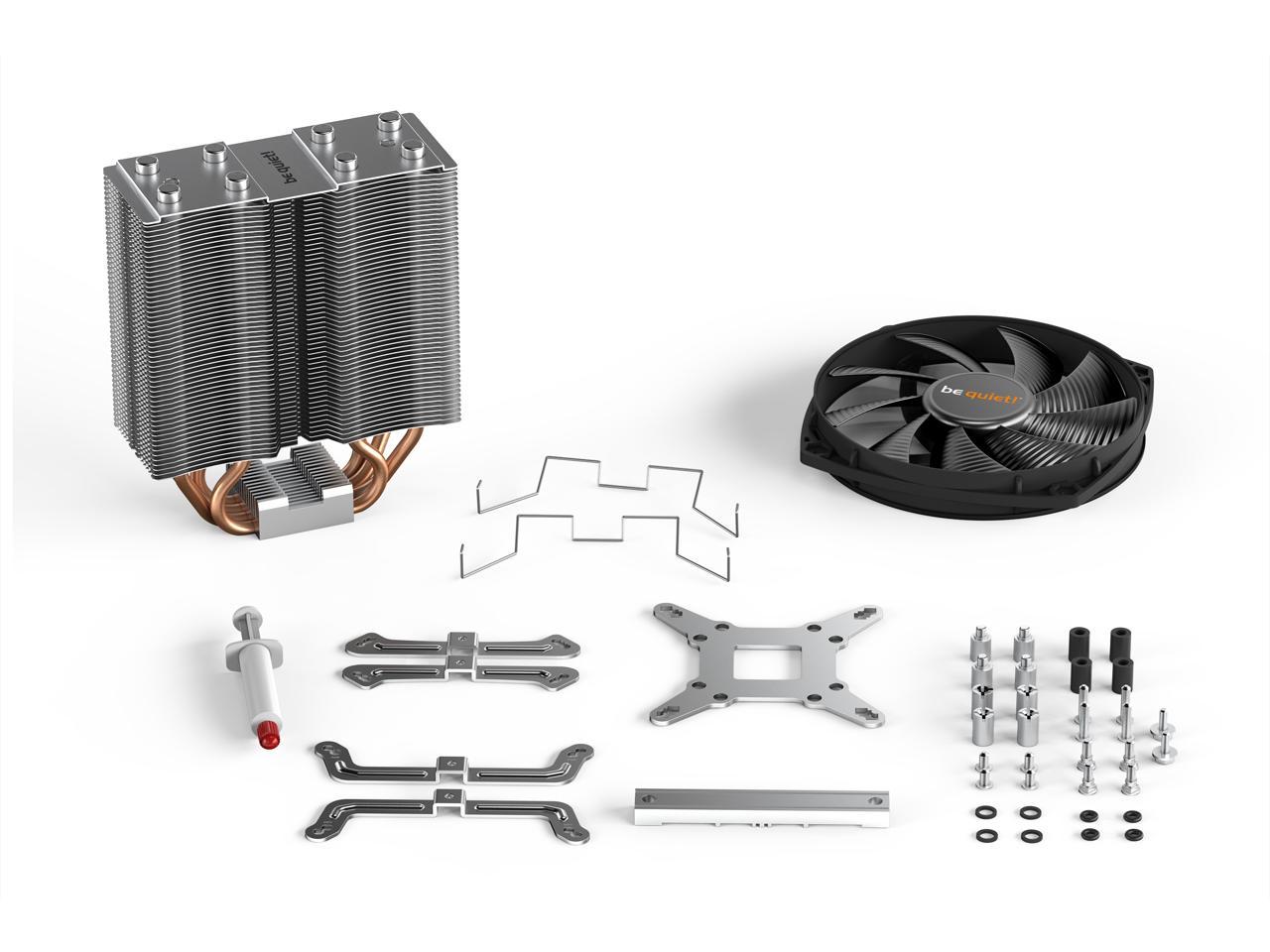 Be Quiet! Bk032 Shadow Rock Slim 2, 160W Tdp, Cpu Cooler , Intel-1200/2066/1150/1151/1155 /2011(-3) Square Ilm , Amd-Am4/Am3(+)