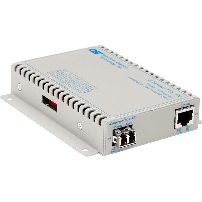 iConverter 1000Mbps Gigabit Ethernet Fiber Media Converter RJ45 LC Multimode 550m Wide Temp 8506N-0-DW