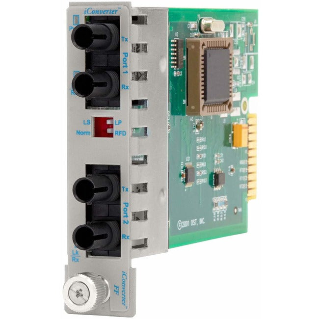 iConverter 100Mbps Ethernet Fiber to Fiber Media Converter ST Multimode 2km to Single-Mode 30km Module 8620-51