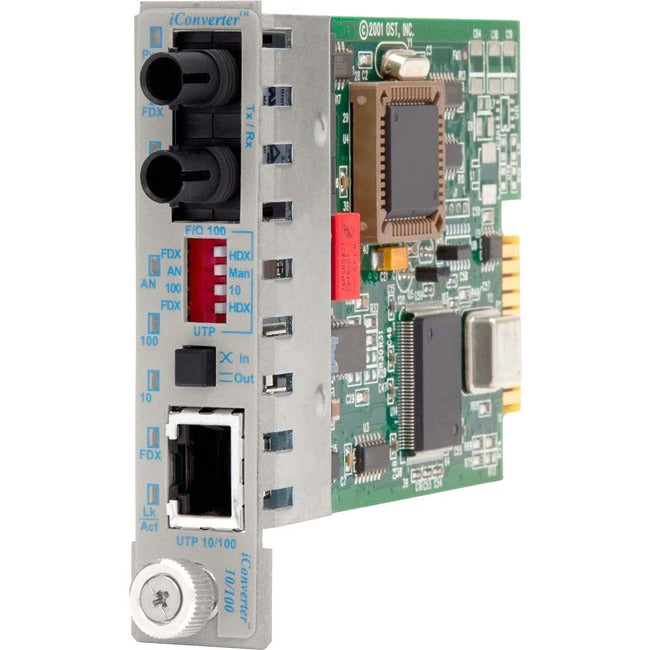iConverter 10/100 Ethernet Fiber Media Converter RJ45 ST Single-Mode 30km Module 8381-1