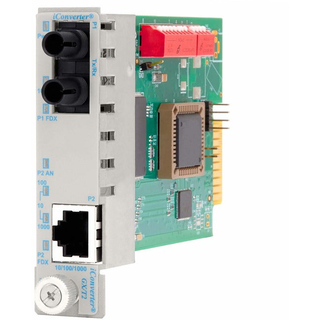 Iconverter 10/100/1000 Gigabit Ethernet Fiber Media Converter St Single-Mode 12Km Module
