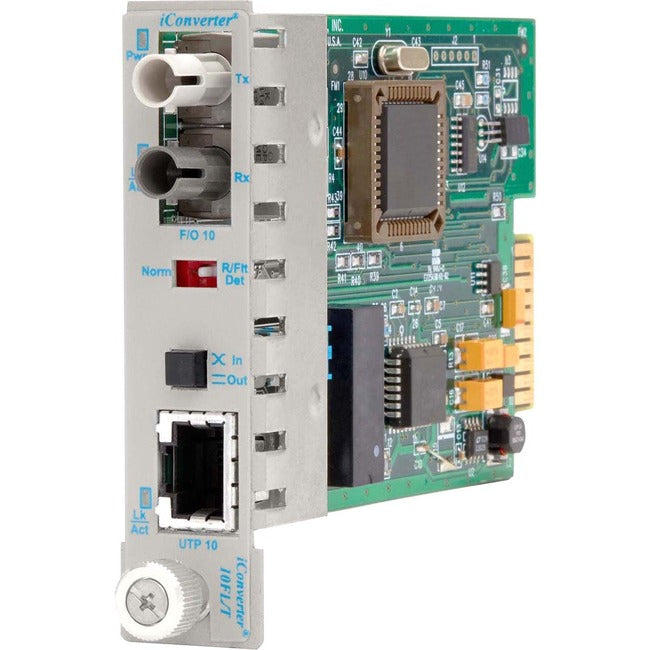 iConverter 10Mbps Ethernet Fiber Media Converter RJ45 ST Multimode 2km Module 8300-0