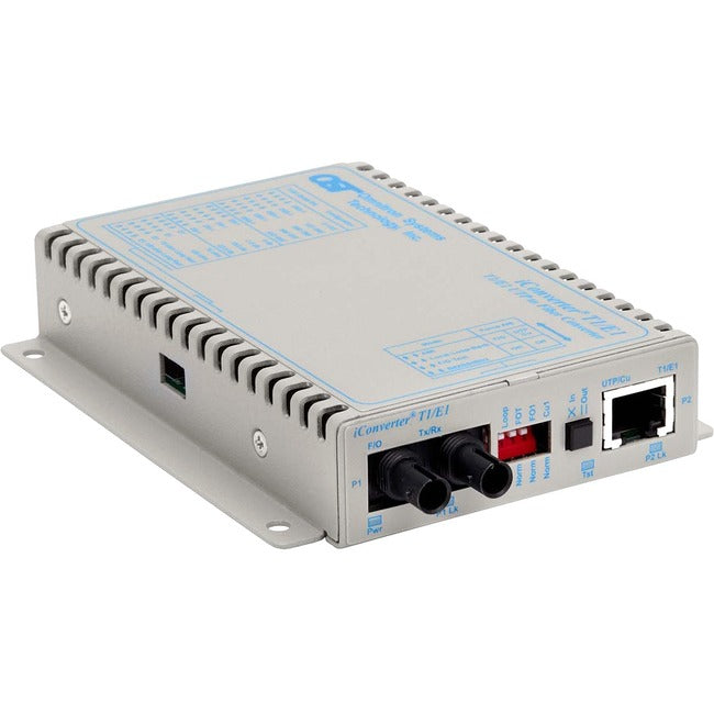 iConverter T1/E1 Fiber Media Converter RJ48 ST Single-Mode 30km 8701-1-D