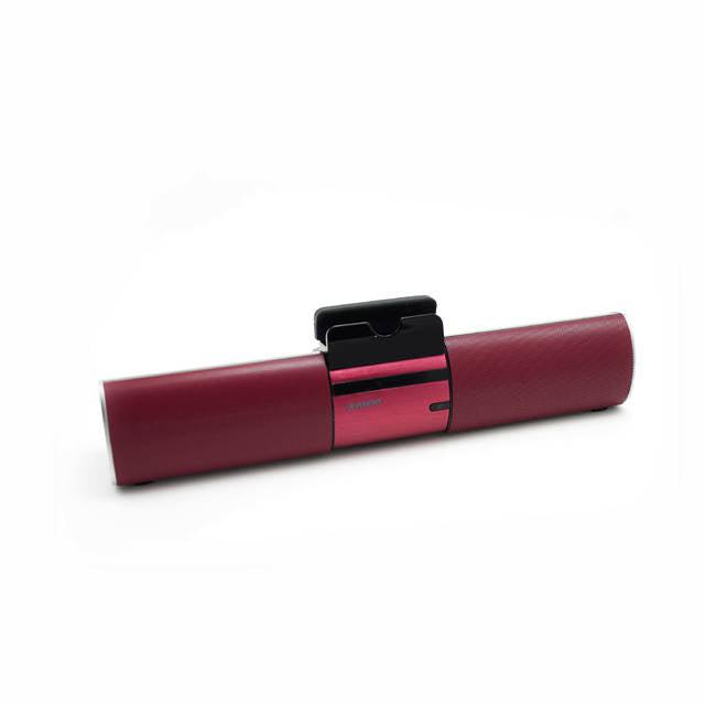 Ikanoo Bt008 Wireless Bluetooth/Wired 3.5Mm Portable Speaker Sound Bar W/ Microphone (Red)